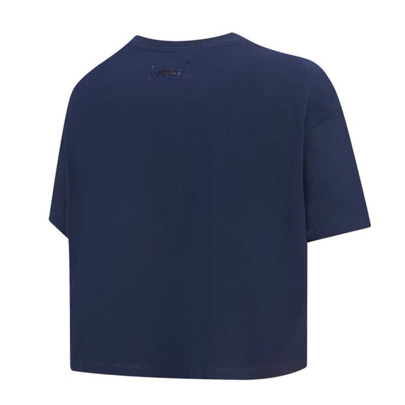 New York Yankees Pro Standard Retro Classic Cropped Boxy Tee in Navy, Size M - Picture 2 of 6